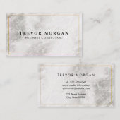 Carte De Visite Marque à bordure or (Devant / Derrière)