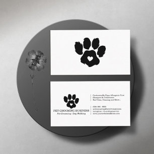 Carte De Visite Marque Animale Minimaliste Patte