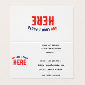 CARTE DE VISITE MARQUE BLANCHE MODERNE ET PERSONNALISABLE VÉRIFIÉE (Extérieur déplié)