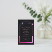Carte De Visite Marque Céleste Noir Violet Mystique (Debout devant)
