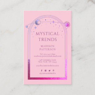 Carte De Visite Marque Céleste Rose Violet Mystique