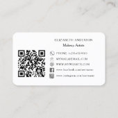 Carte De Visite Marque couleur Qr code média social (Dos)
