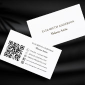 Carte De Visite Marque couleur Qr code socal media premium