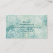 Carte De Visite Marque d'aquarelle Turquoise élégante (Dos)