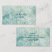 Carte De Visite Marque d'aquarelle Turquoise élégante (Devant / Derrière)