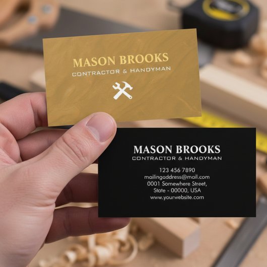 Carte De Visite Marque d'artisanat & de construction