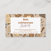 Carte De Visite Marque de boulangerie pastel (Dos)