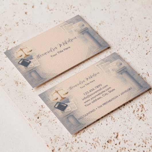 Carte De Visite Marque de bureau d'impôt professionnel