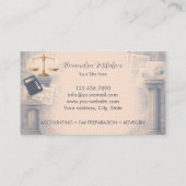 Carte De Visite Marque de bureau d'impôt professionnel (Dos)