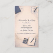 Carte De Visite Marque de comptabilité de bureau propre (Dos)