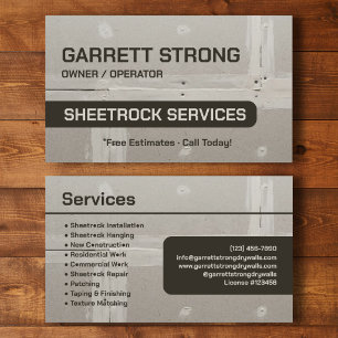 Carte De Visite Marque de contracteur personnalisé pour les servic