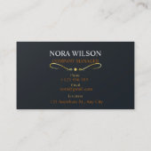 CARTE DE VISITE MARQUE DE L'ENTREPRISE PROFESSIONNELLE ELEGANCE GO (Dos)