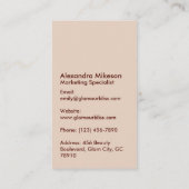 Carte De Visite Marque de luxe en cuir marron (Dos)