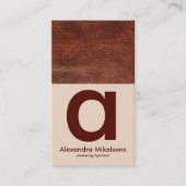 Carte De Visite Marque de luxe en cuir marron (Devant)