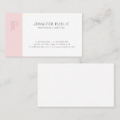 Carte De Visite Marque de luxe rose tendance Créatif Design épuré (Devant / Derrière)