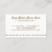 Carte De Visite Marque de savon fait maison (Dos)