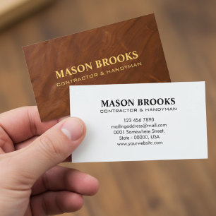 Carte De Visite Marque de services d'entrepreneur et de bricoleur