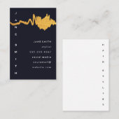 Carte De Visite Marque Luxe Faux Gold Texture (Devant / Derrière)