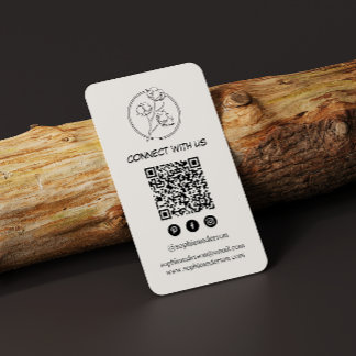 Carte De Visite Marque Moderne et Épurée avec Code QR