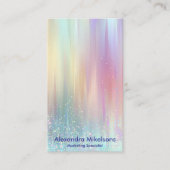 Carte De Visite Marque Moderne Pastel Holographique (Devant)