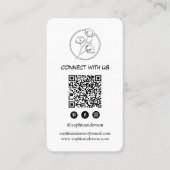 Carte De Visite Marque Moderne Propre avec Code QR (Devant)
