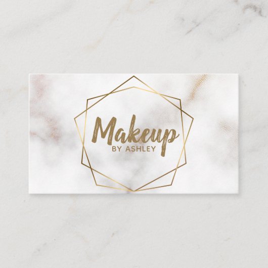 Carte De Visite Marque or géométrique (Devant)