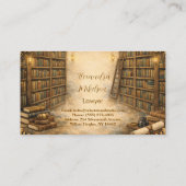 Carte De Visite Marque professionnelle classique de bibliothèque j (Dos)