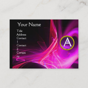 Carte De Visite MARQUE SWIRLGEM Monogram noir rose violet vibrant