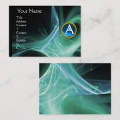 Carte De Visite MARQUE SWIRLGEM Vibrant noir vert bleu (Devant / Derrière)