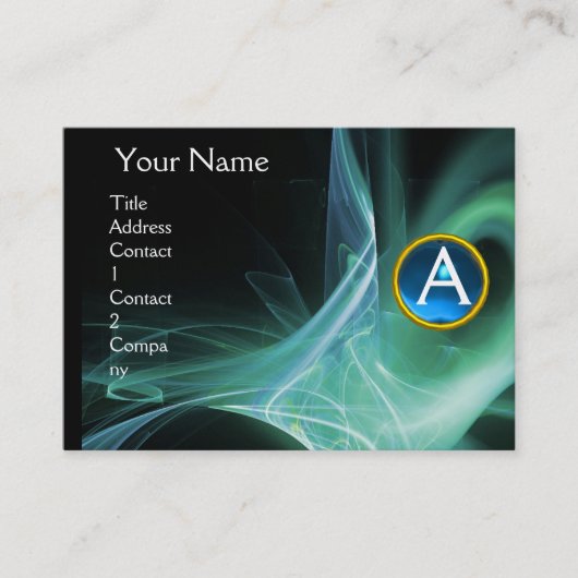 Carte De Visite MARQUE SWIRLGEM Vibrant noir vert bleu (Devant)