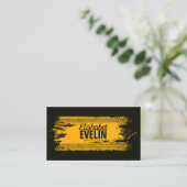 Carte De Visite Marques d'impression de piste sur la texture de gr (Debout devant)