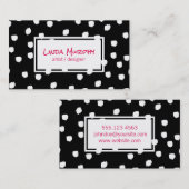 Carte De Visite Marques texturées (blanc) / Expressive (Devant / Derrière)