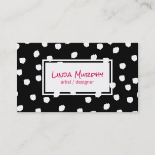 Carte De Visite Marques texturées (blanc) / Expressive