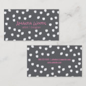 Carte De Visite Marques texturées (blanc) / Expressive (Devant / Derrière)