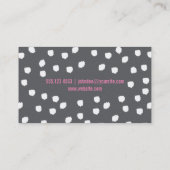 Carte De Visite Marques texturées (blanc) / Expressive (Dos)