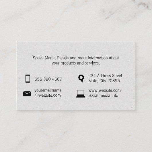 Carte De Visite Marques texturées (fruité) (Dos)