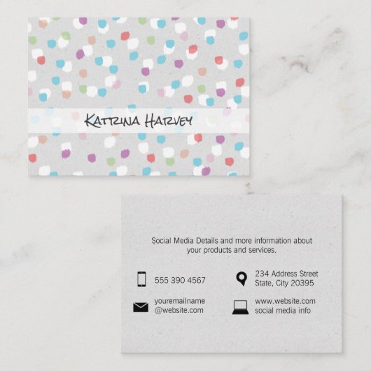 Carte De Visite Marques texturées (fruité) (Devant / Derrière)