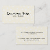 Carte De Visite Marques texturées (lumière) / Expressive (Devant / Derrière)