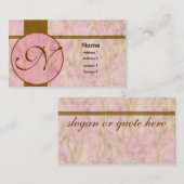 Carte De Visite Marqueterie de marbre rose (Devant / Derrière)