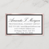 Carte De Visite Marqueur professionnel Brows Eyelash Rose Logo (Dos)