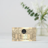 Carte De Visite Marqueur professionnel Lash Logo personnalisé Or (Debout devant)