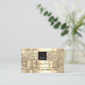 Carte De Visite Marqueur professionnel Lash Logo personnalisé Or (Debout devant)