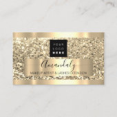 Carte De Visite Marqueur professionnel Lash Logo personnalisé Or (Devant)