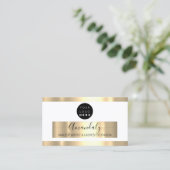 Carte De Visite Marqueur professionnel Lash Logo personnalisé Or (Debout devant)