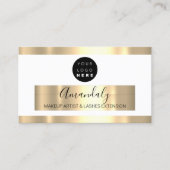 Carte De Visite Marqueur professionnel Lash Logo personnalisé Or (Devant)