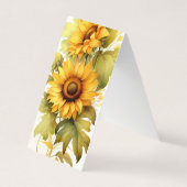 Carte De Visite Marqueurs Signet pliants de tournesols (Devant)