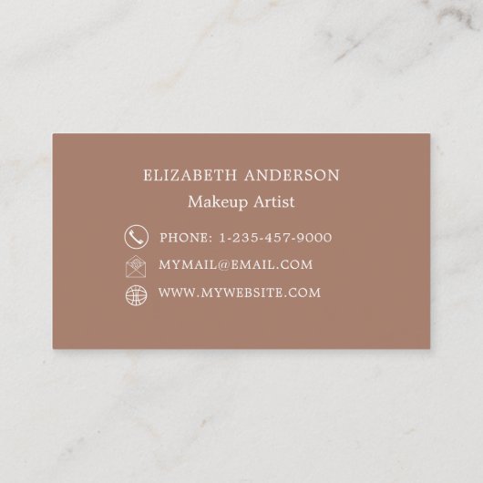 Carte de visite marron (Dos)