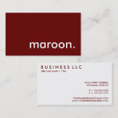 Carte De Visite marron. (Devant / Derrière)