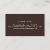 Carte De Visite Marron Chocolat Simple (Dos)