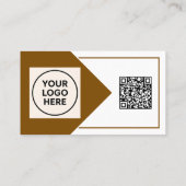 Carte De Visite Marron Code QR Formel Professionnel Entreprise Mod (Dos)